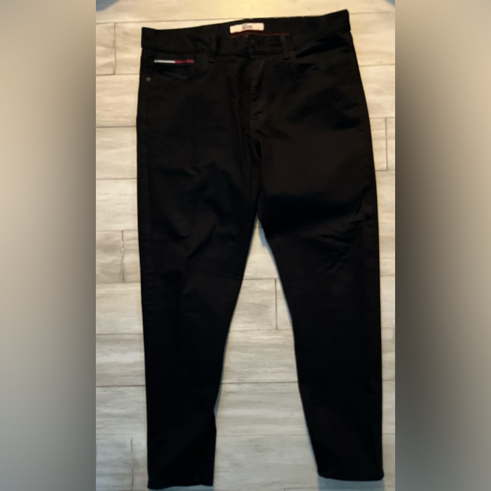 New W/O Tags Tommy Hilfiger Black Denim Jeans Sz 36